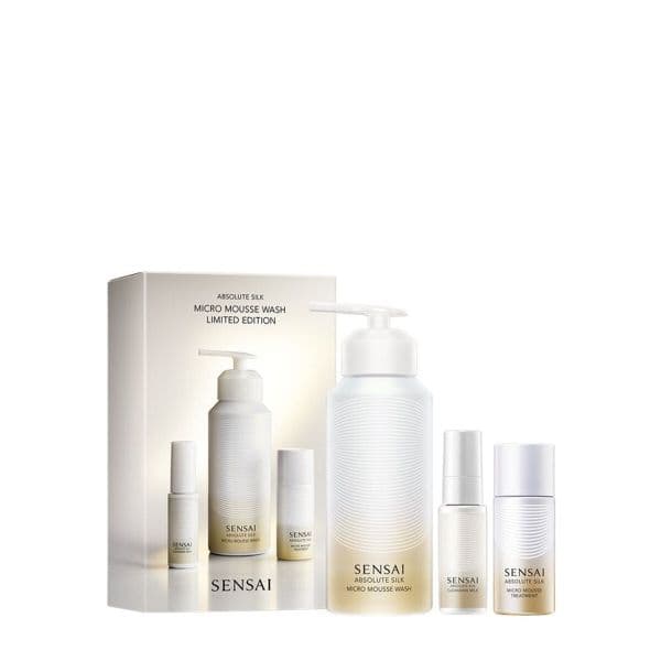 Sensai Absolute Silk Micro Mousse Wash 180ml + Absolute Silk Cleansing Milk 20ml + Absolute Silk Micro Mousse Treatment 30ml Coffret