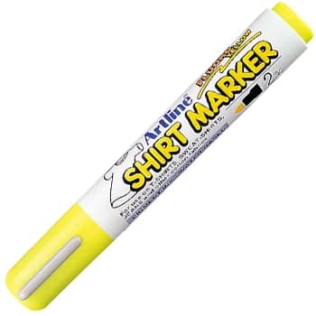 Artline Marcador Tecidos ShirtMarker EKT 2mm Amarelo 4un. - 1301604