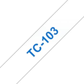 Fita Laminada 12mmx7,7mts Transparente/Azul (1 Uni.)