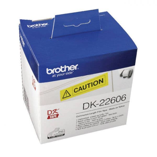 Brother label tape yellow 62mmx15.24m f ql-serie