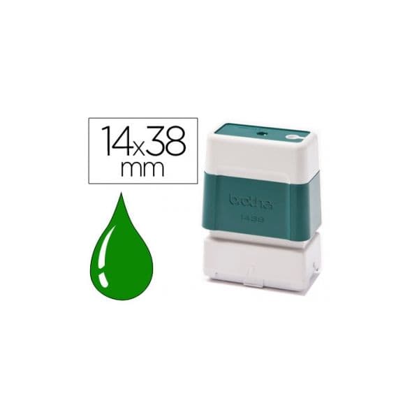 Brother 6 un. Carimbos Automáticos 14x38mm Verde - PR-1438G6P