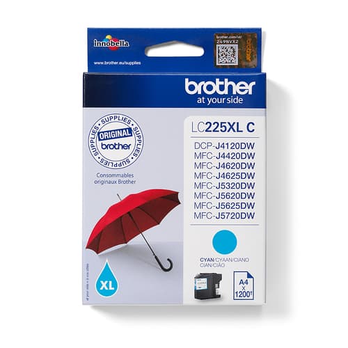Tinteiro Brother LC225XLC Ciano