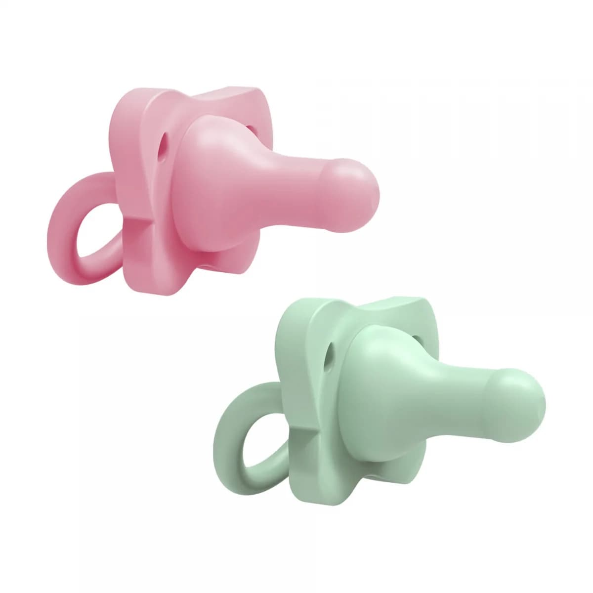 Dr Brown's HappyPaci 2 Chupetas Silicone 0-6m Rosa/Verde