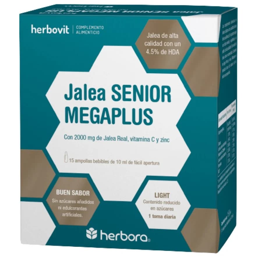 Herbora Geleia Real Senior Megaplus 15 Ampolas