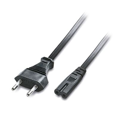 Cabo Alimentação Euro Macho / Tipo 8 – 2×0,75mm² 5mt