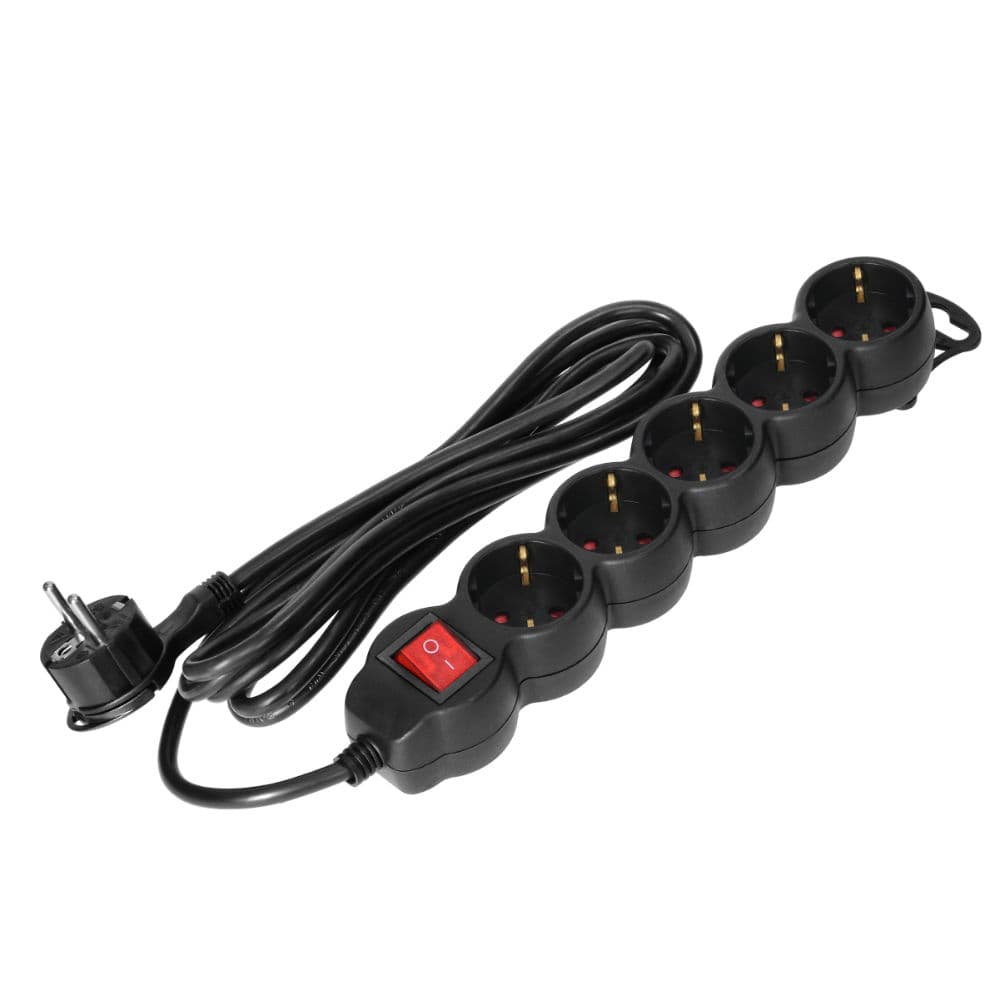 Extensão Eléctrica 5 Vias Shucko 3mt c/ Interruptor
