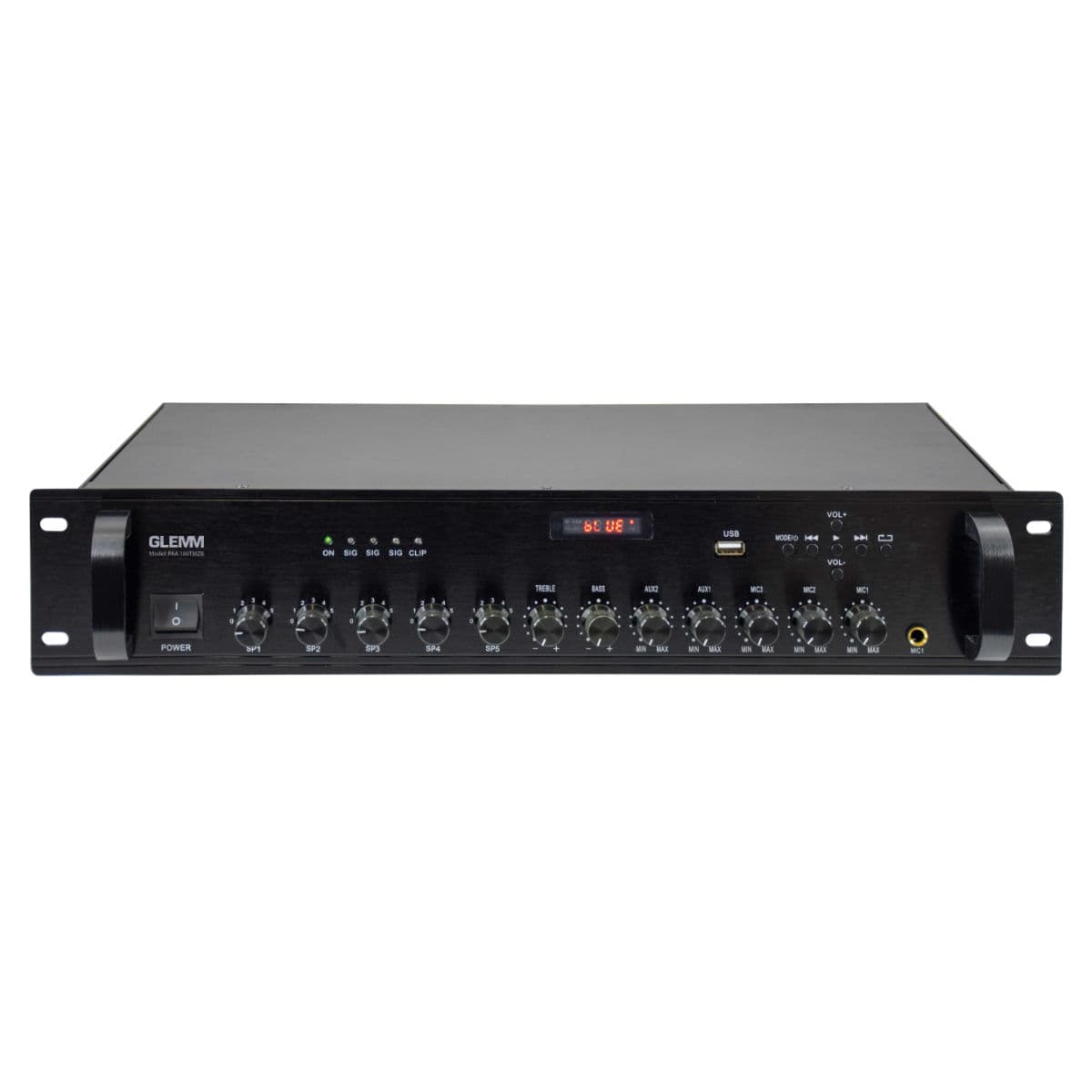 Amplificador Audio 100V 160W FM/USB/MP3 – 5 Zonas