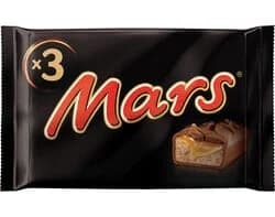 chocolate mars snack 3 pack 45g