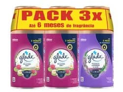 ambientador glade automatic recarga relaxing zen e lavanda e jasmin 3x269ml