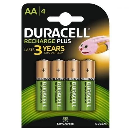 Duracell Pilha Recarregável 1300mAh AA LR6 4 Un.