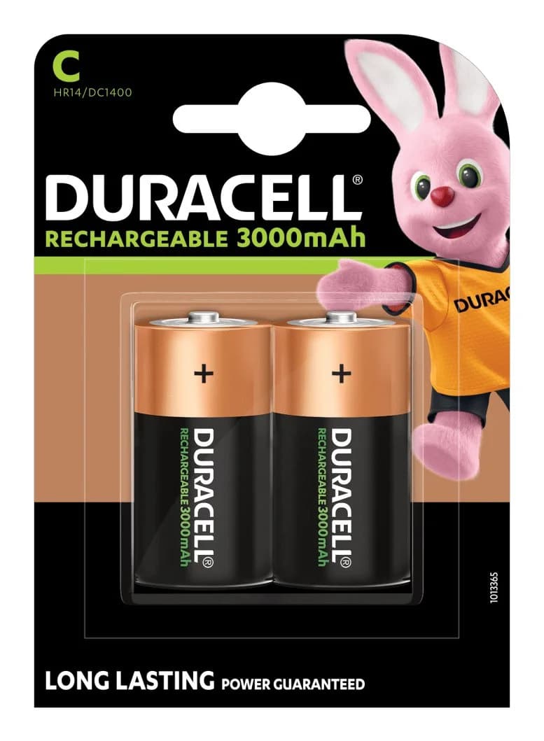 Duracell Blister 2 Pilhas Recarregáveis 1,2V 3000mAh Ni-Mh - C / R14 - BABY/HR14