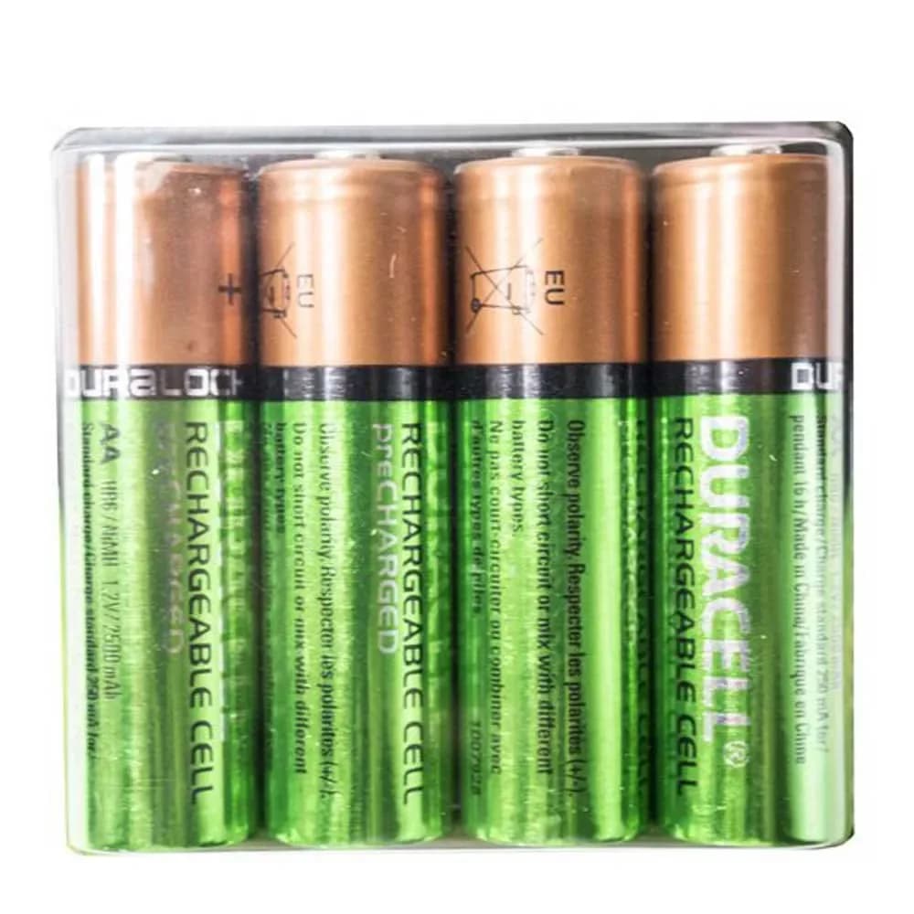 Duracell Recarregáveis 1.2V 2500mAh Ni-Mh AA 4 Un.