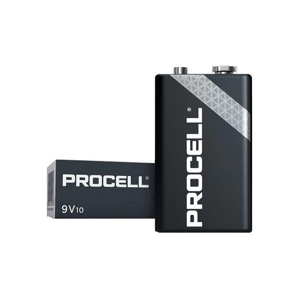 Emb. 10x Pilhas Ind. Alcalinas 9V 6LR61 - Duracell INDUSTRIAL