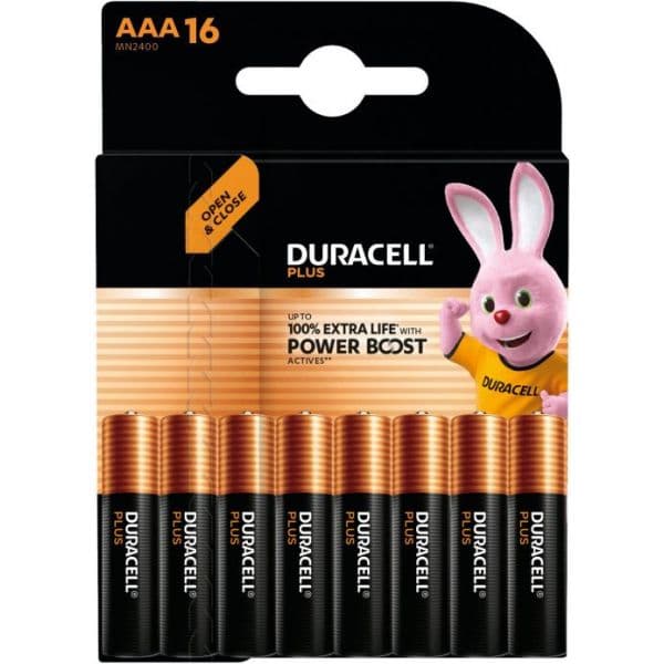 Duracell Pilhas AAA Plus Power Boost 16 Unidades