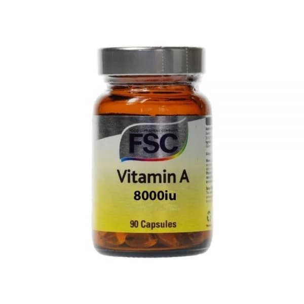 Vitamina A 8000 IU 90 Cápsulas – Fsc