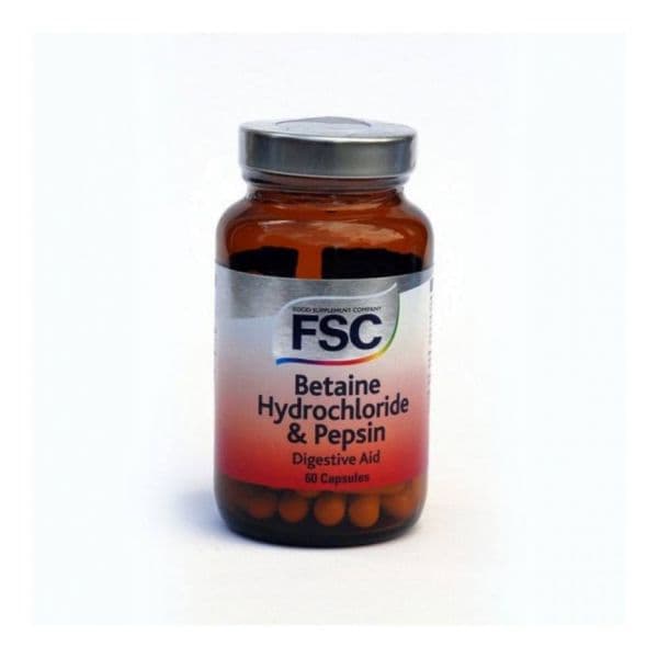 FSC Betaine Hydrochloride & Pepsin 60 Cápsulas