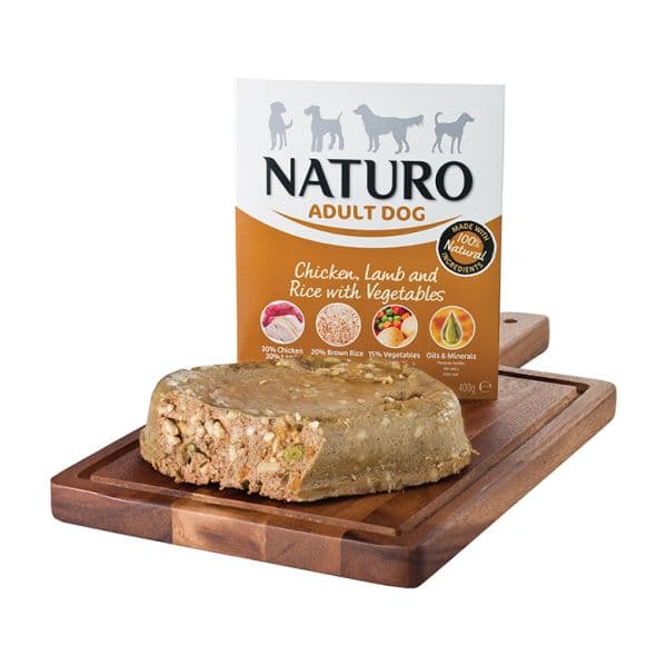Ração Húmida Naturo Adult Chicken & Lamb & Rice & Vegetables 400g