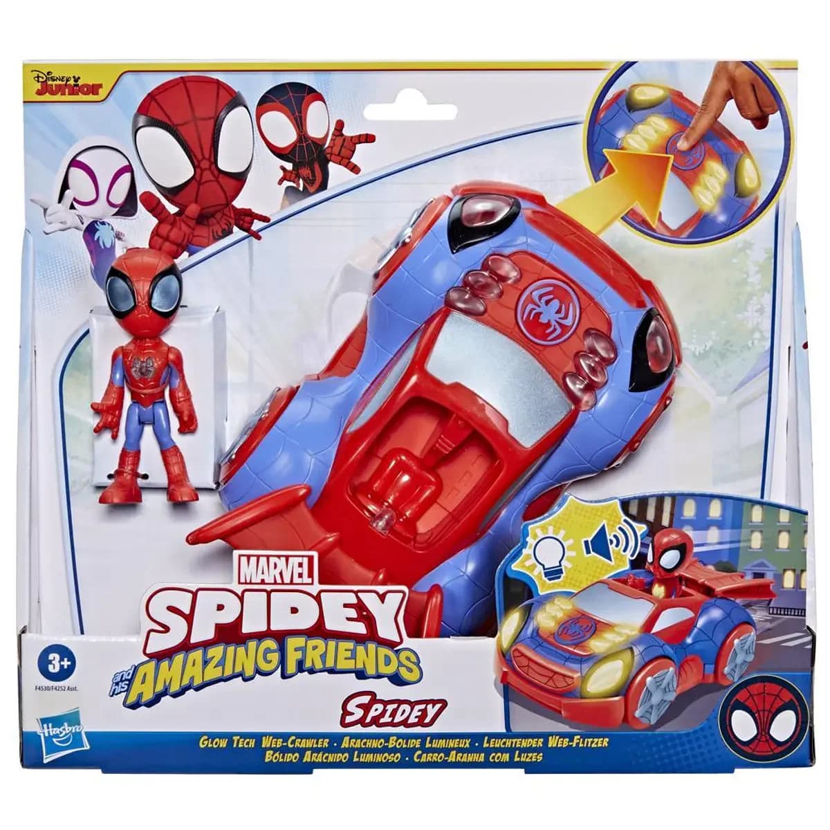 Hasbro Carro-Aranha Sons e Luzes Spidey e a sua Superequipa - 1920E28F4530