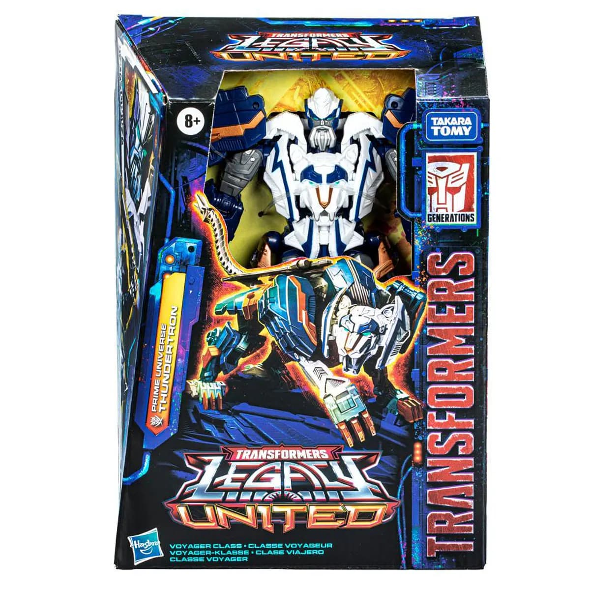 Hasbro Thundertron Prime Universe Classe Voyager Legacy United Transformers Figura 17,5 cm