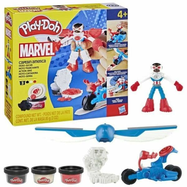 Play-Doh Marvel Capitão América Moto Cortadora G0555