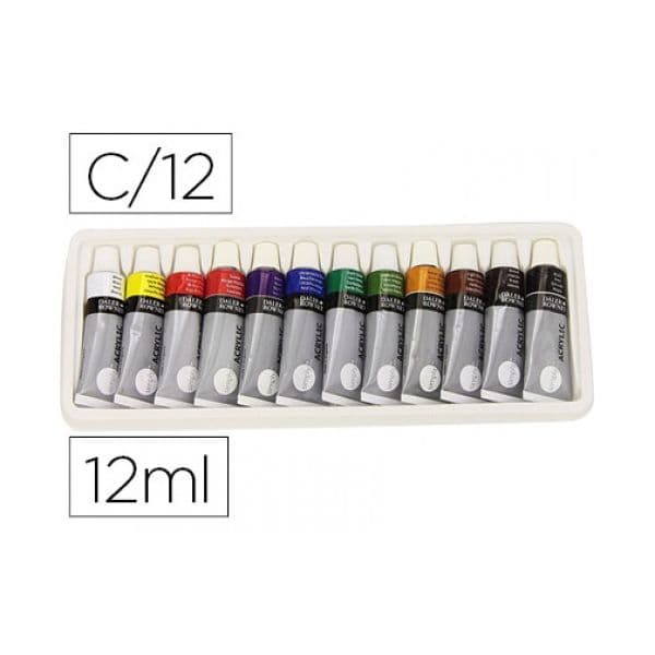 Daler Rowney Pintura Acrilica Simply Caixa de 12 Cores Sortidas Tubo de 12ml - OFF152157CE