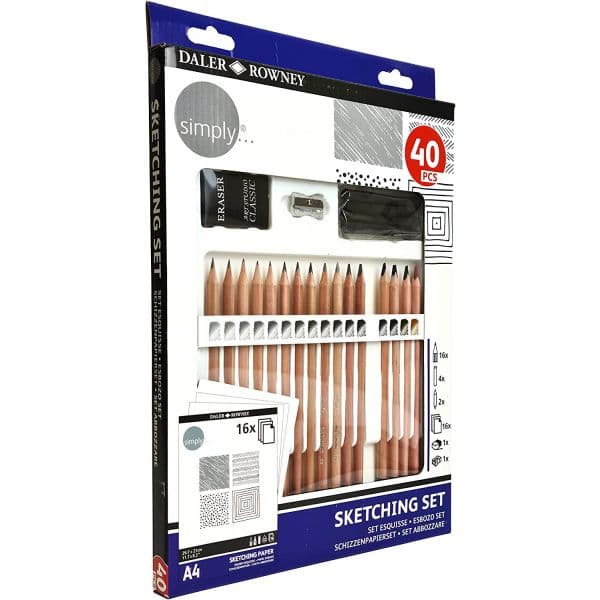 Kit Pinturas Complete Art Easel Studio Set 40 Un.