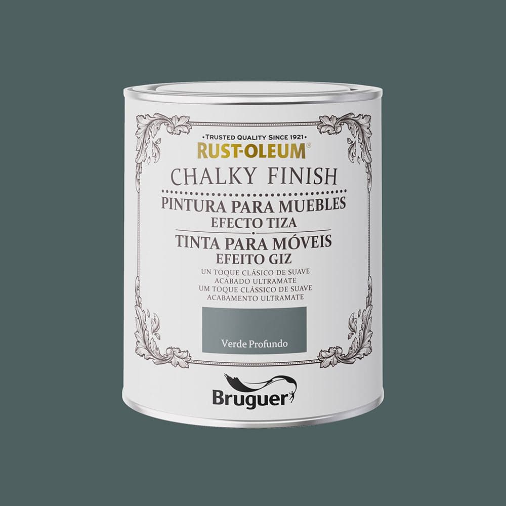 RUST-OLEUM CHALKY ACABAMENTO MÓVEIS VERDE PROFUNDO 0,750L 5733890