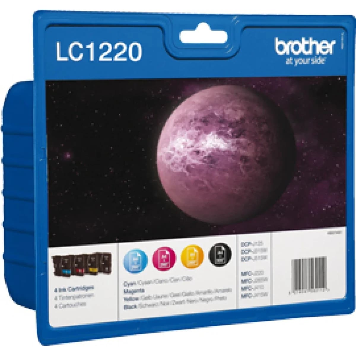 Tinteiro Brother LC1220VALBP Pack 4 Cores Preto Ciano Magenta Amarelo