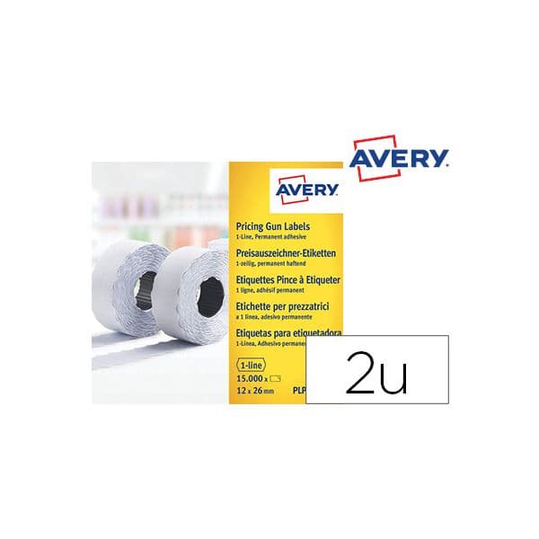 Avery Price Gun labels - 1 line price (permanent) - 5014702023330