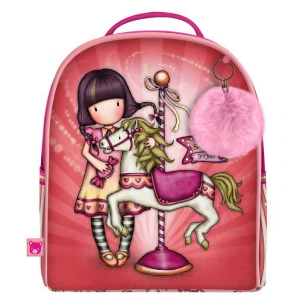 Safta Mochila Escolar Gorjuss Carousel Mini Salmão (20 x 22 x 10 cm)