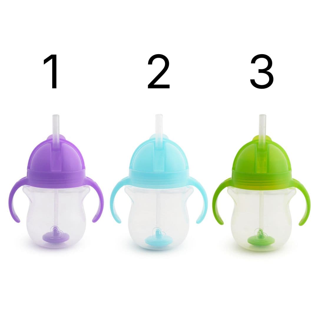 Munchkin tip & sip copo antiderrame palhinha com peso +6 meses 207 ml