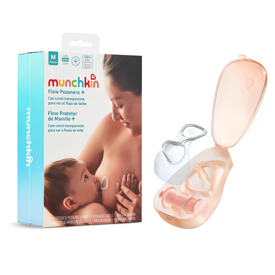 Munchkin Protetor  de Mamilo Flow Starter Kit Silicone Tamanho L 24mm