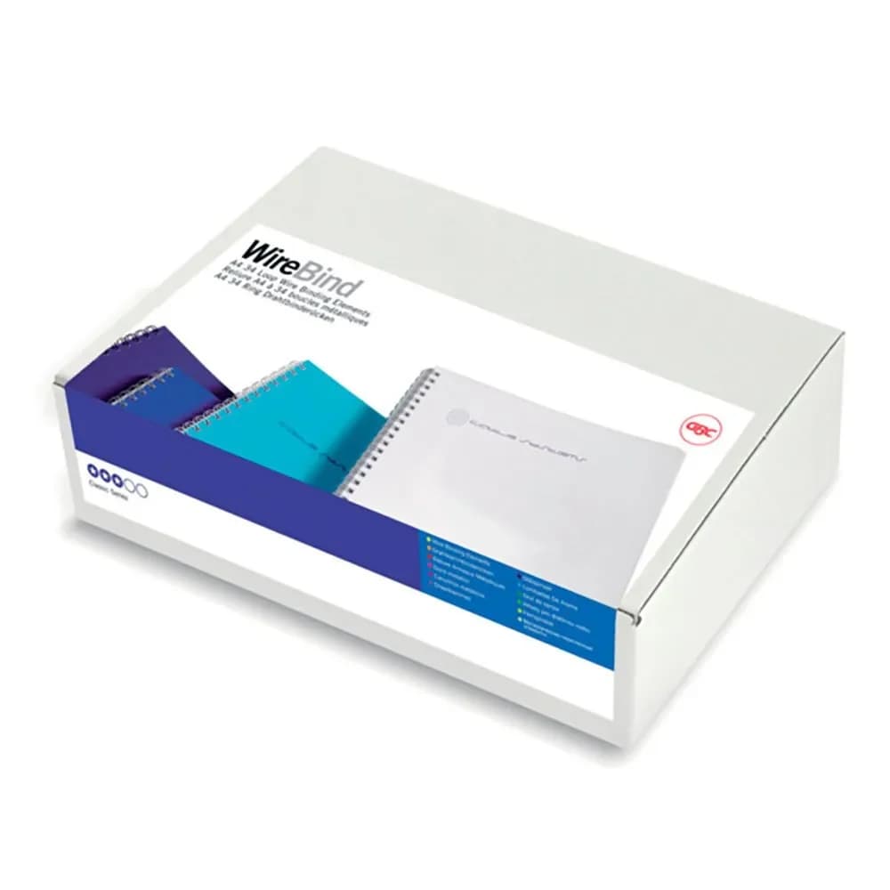 Gbc Fios de encadernação 8mm A4 Branco 100 Unidades