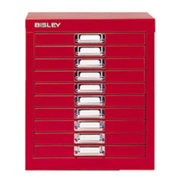 Atlanta Móvel de Arquivo 10 Gavetas 51mm 673x279x429mm Vermelho