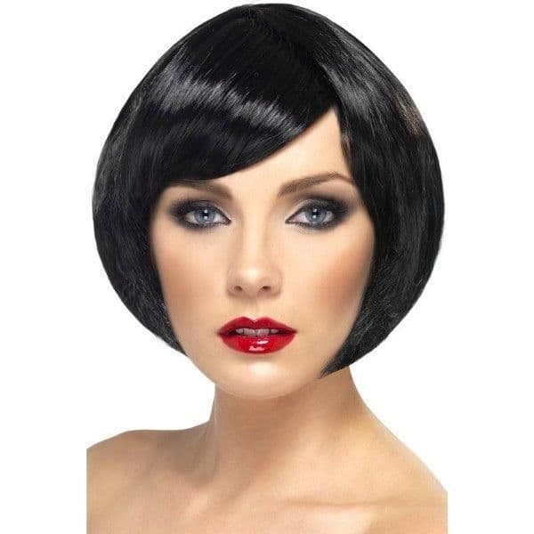 Smiffy's Peruca Curta Babe Preta - 169401