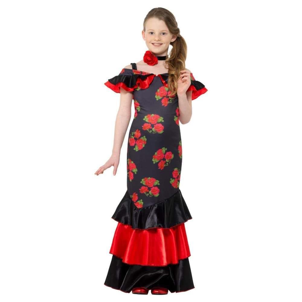Disfarce Sevilhana Rosas 4-6 Anos