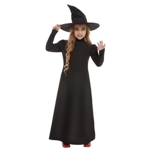 Smiffys Disfarce Menina Bruxa Preto 7-9 Anos
