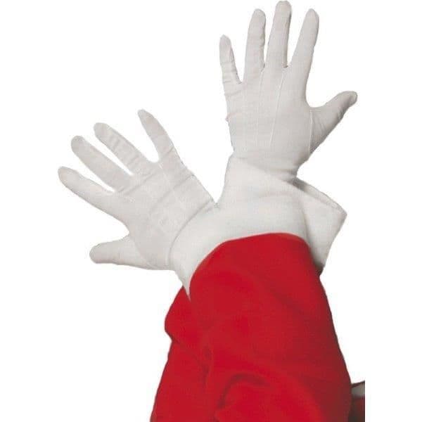 Smiffys Luvas de Pai Natal Branco - 220098217