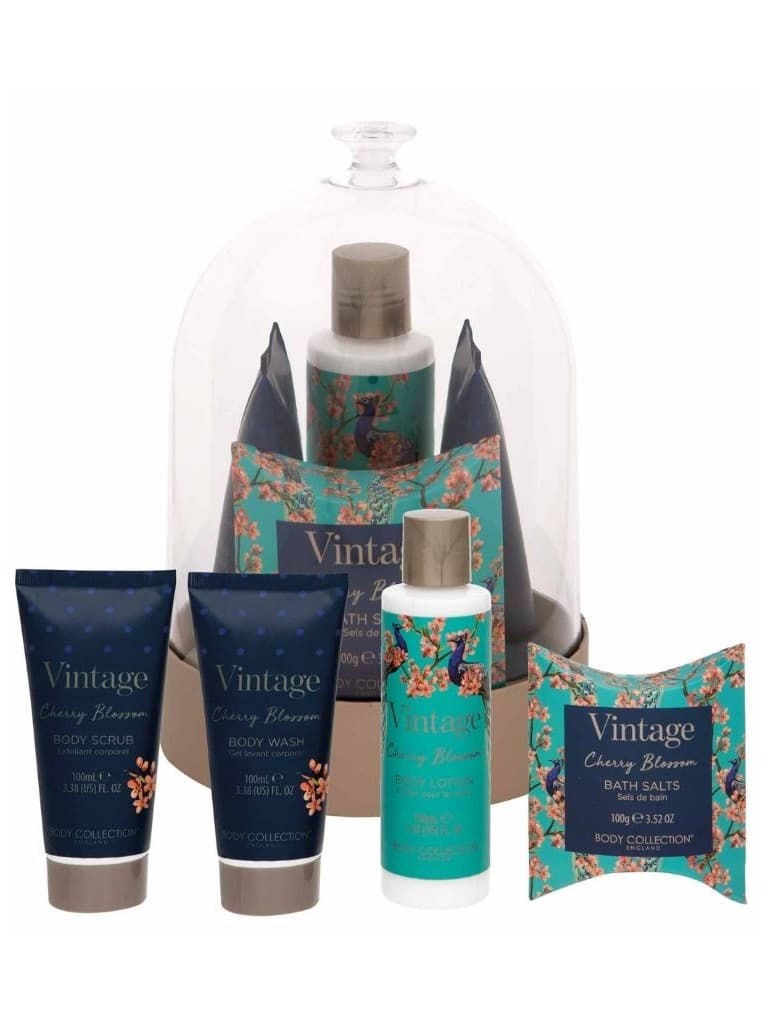 Body Collection Vintage Cherry Blossom Kit Banho 4Pcs