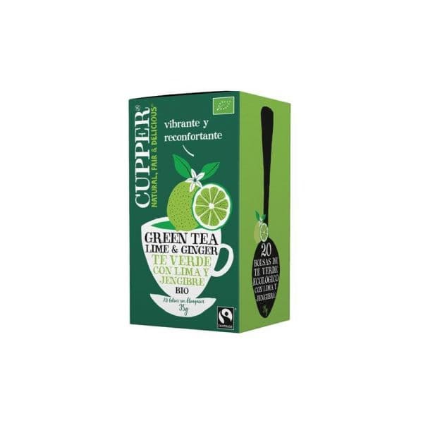 Cupper Chá Verde Lima e Gengibre Bio 20 Saquetas