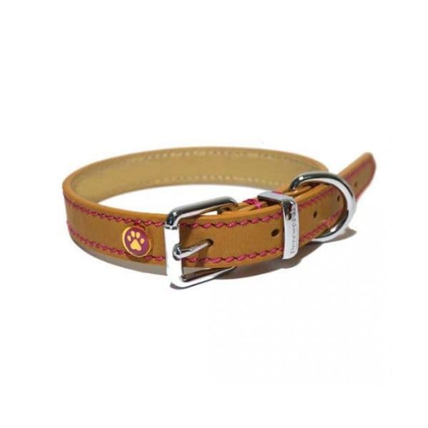 Rosewood Coleira Luxury Leather Tan M