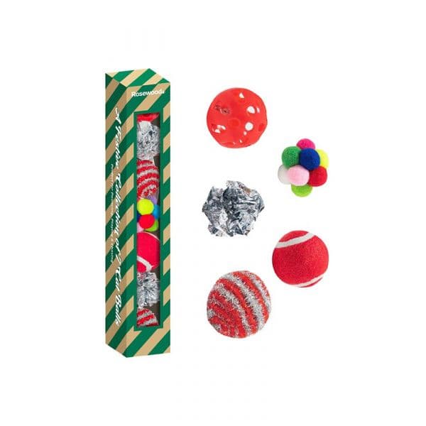 Rosewood Cupid & Comet Brinquedo de Natal para Gato Bolas Festivas