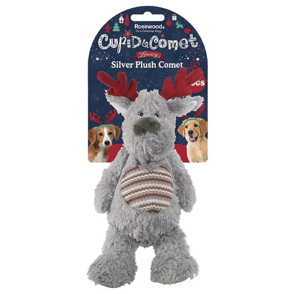 Rosewood Brinquedo Cão Xmas Luxury Silver Plush Comet