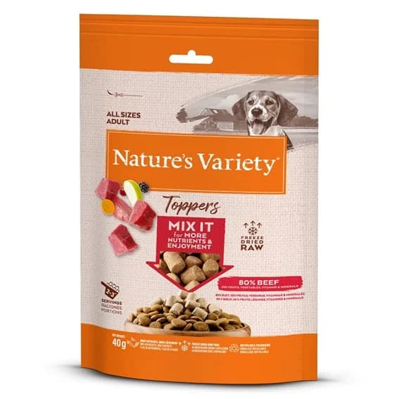 Nature´s Variety Dog Adult Freeze Dried Topper 40 G Vaca