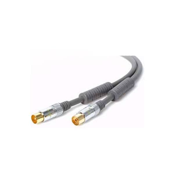 Techlink Cabo de Antena Coaxial 5 M, Cinzento