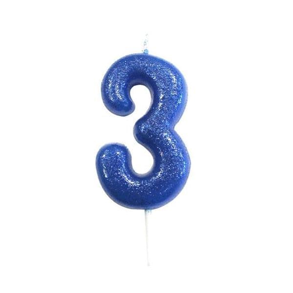 Anniversary House Vela Glitter nº3 Zul