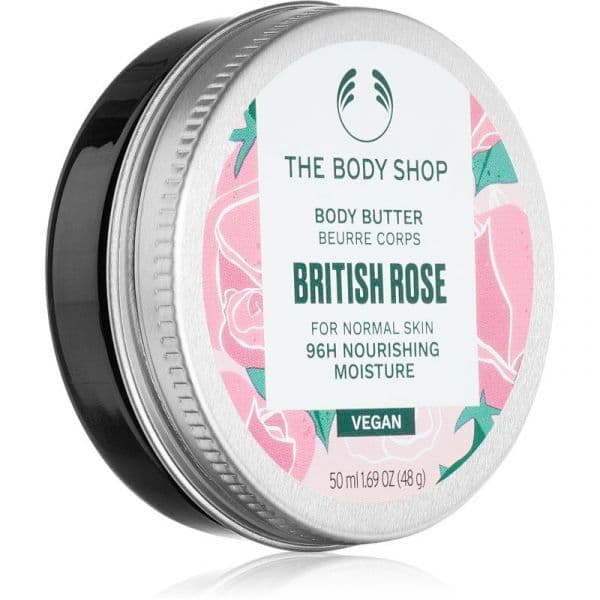The Body Shop British Rose Body Butter Manteiga Corporal com efeito nutritivo 50ml