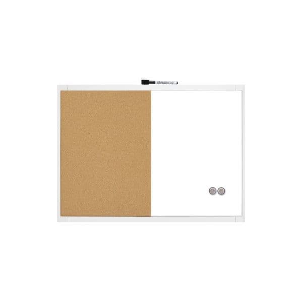 Nobo Quadro Branco Magnético com Faixa de Cortiça 585x430mm