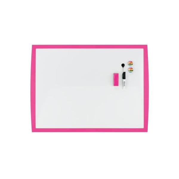 Nobo Quadro Branco Magnético 45x58 cm Moldura Fúcsia com Acessórios 166200