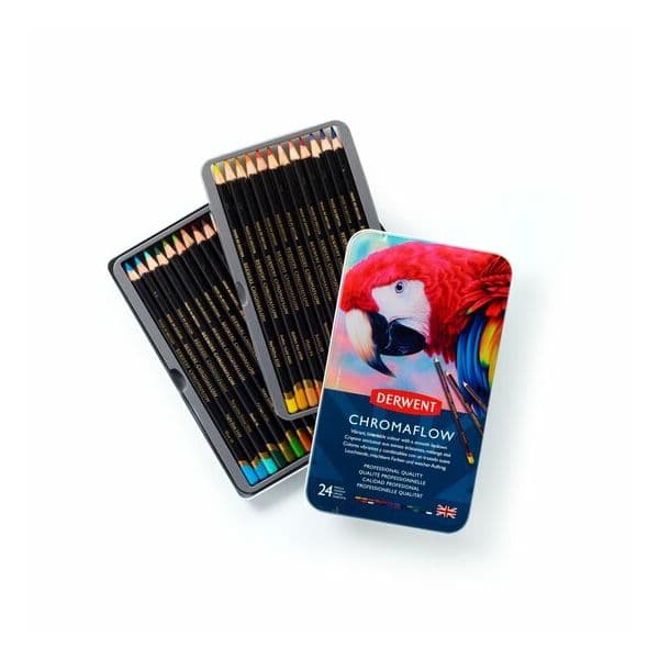 Derwent Caixa Metálica Chromaflow 24 Unidades